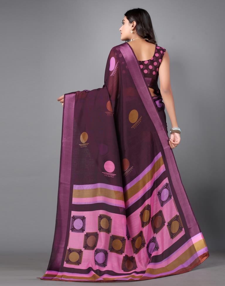 Wine Cotton Saree | Sudathi