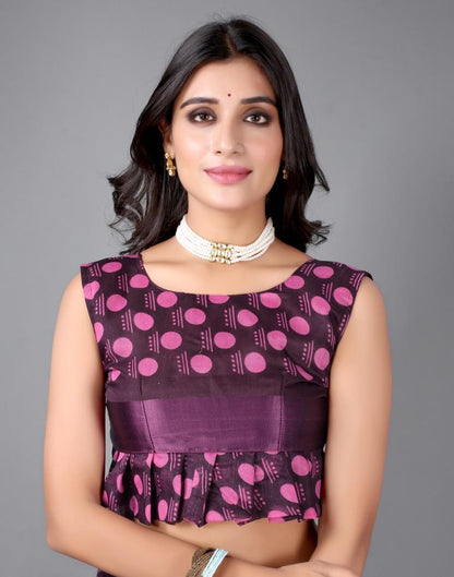 Wine Cotton Saree | Sudathi