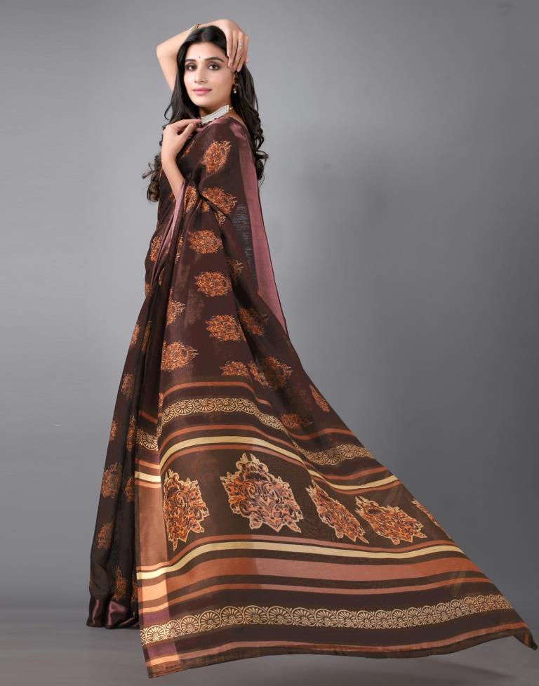 Brown Cotton Saree | Sudathi