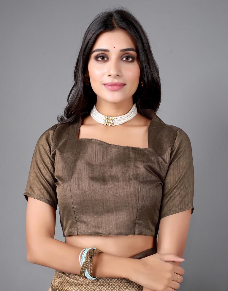 Brown Printed Saree | Sudathi