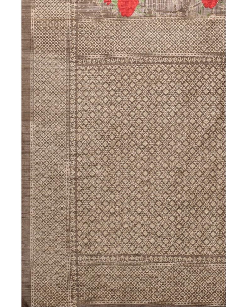 Brown Printed Saree | Sudathi