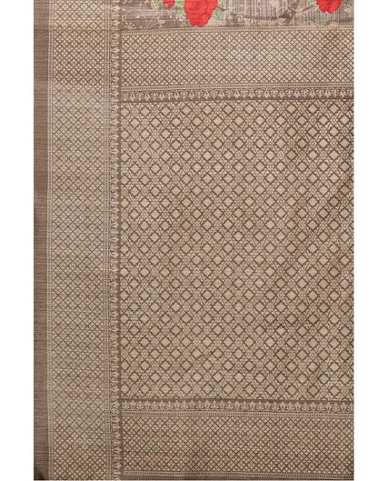 Brown Printed Saree | Sudathi