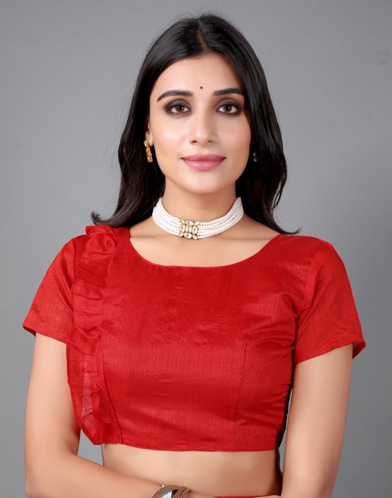 Orange Printed Saree | Sudathi