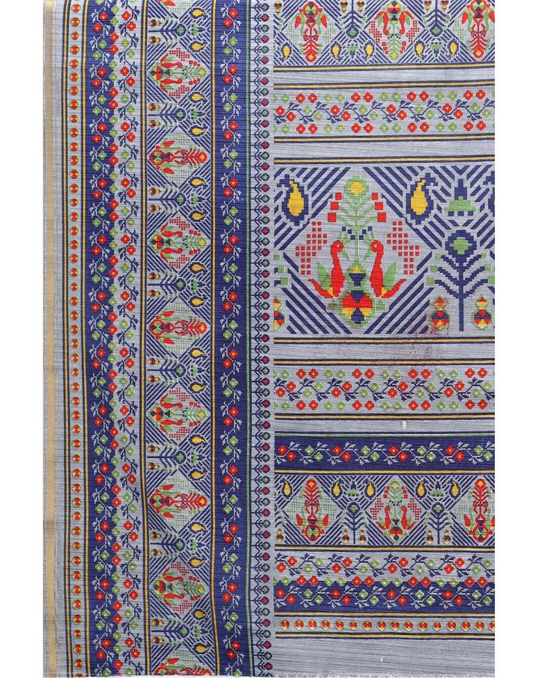 Grey Printed Saree | Sudathi