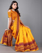 Turmeric Yellow Printed Saree | Sudathi