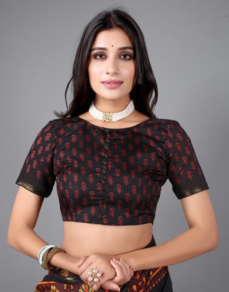Black Printed Saree | Sudathi