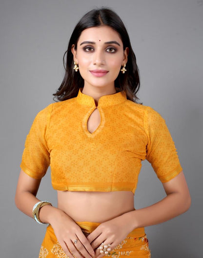 Mustard Yellow Cotton Saree | Sudathi