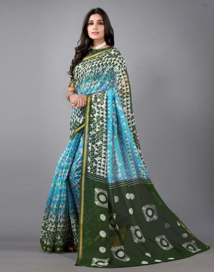 Blue Cotton Saree | Sudathi