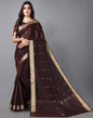 Brown Woven Organza Saree | Sudathi