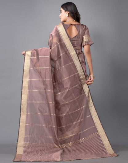 Rosewood Woven Organza Saree | Sudathi