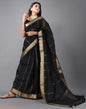 Black Woven Organza Saree | Sudathi
