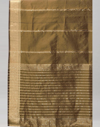 Brown Woven Organza Saree | Sudathi