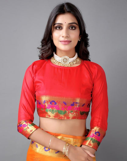 Turmeric Yellow Coloured Silk Cotton Jacquard Saree | Sudathi