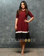 Maroon Color Block Dress