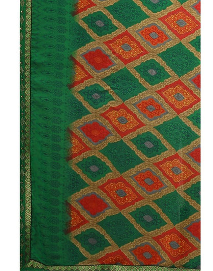 Multicoloured Printed Georgette Saree