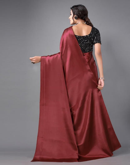 Maroon Silk Saree | Sudathi