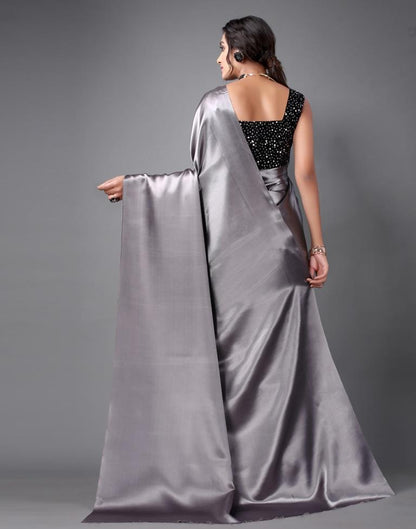 Grey Silk Saree | Sudathi