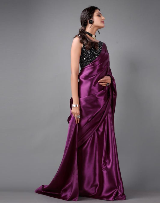 Magenta Silk Saree | Sudathi