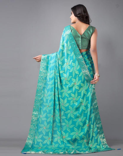 Rama Green Chiffon Saree | Sudathi