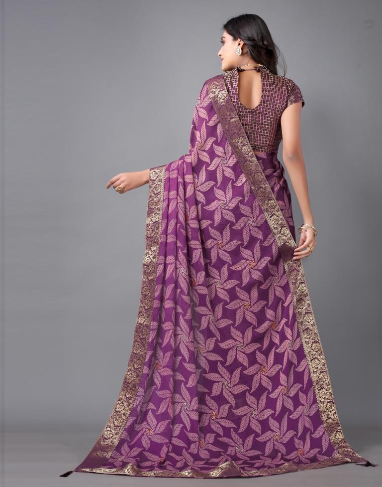 Purple Chiffon Saree | Sudathi