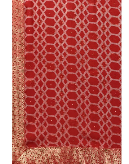 Red Chiffon Saree | Sudathi