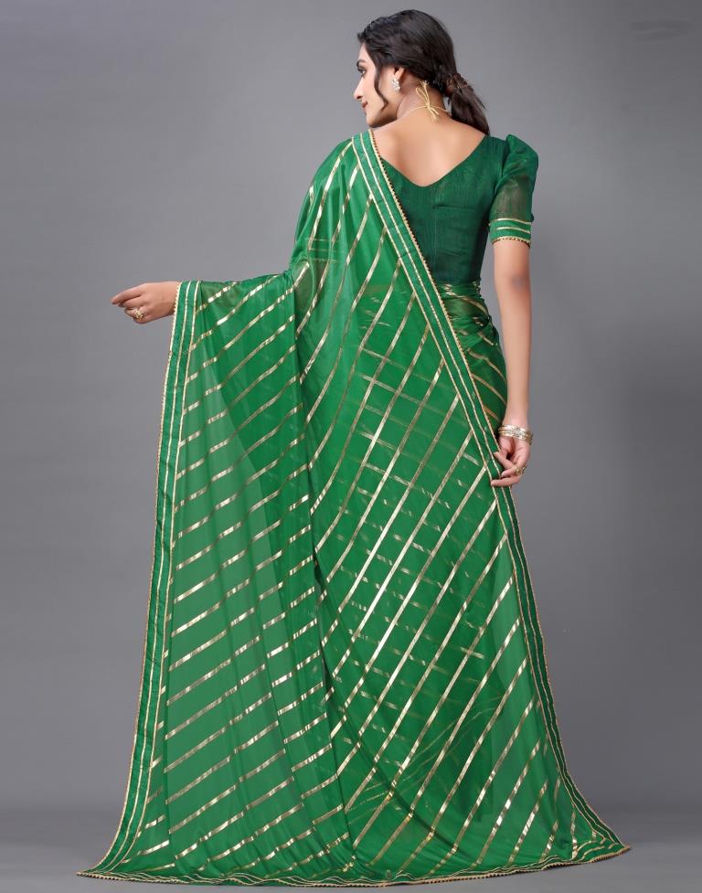 Bottle Green Silk Saree | Sudathi