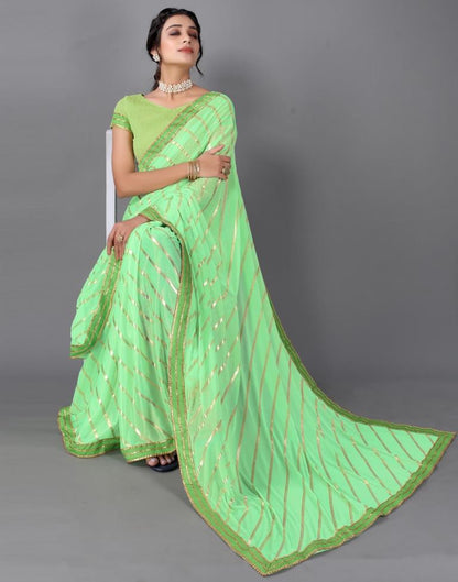 Neon Green Silk Saree | Sudathi