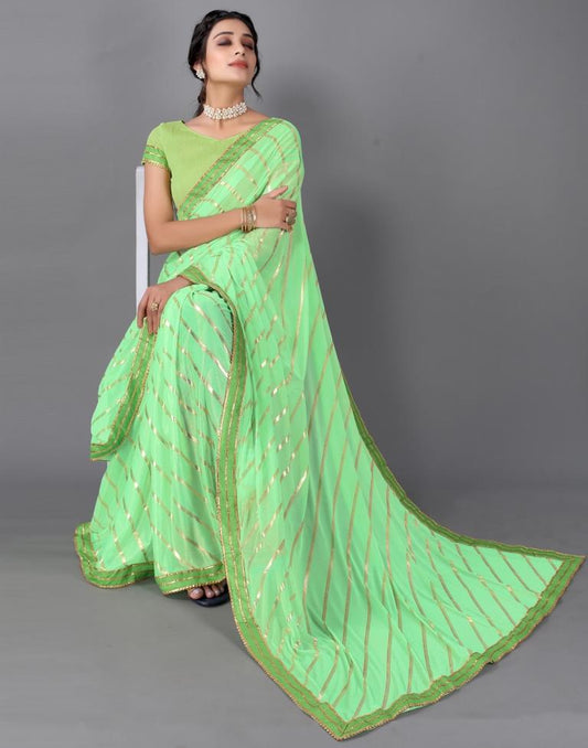 Neon Green Silk Saree | Sudathi