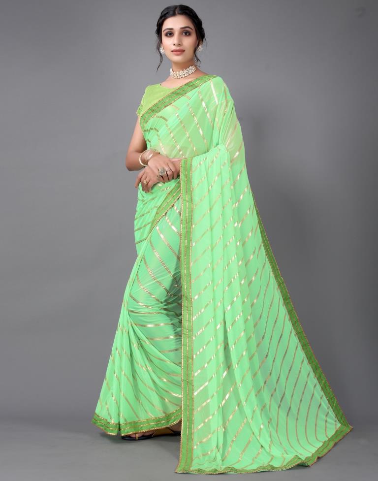 Neon Green Silk Saree | Sudathi