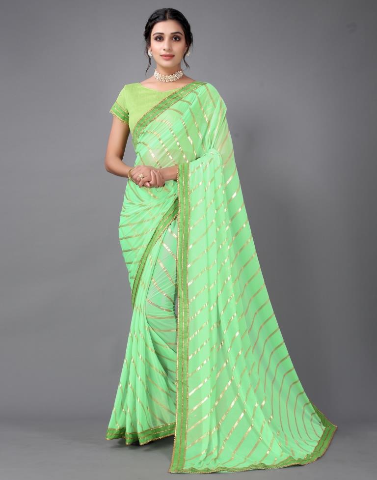 Neon Green Silk Saree | Sudathi