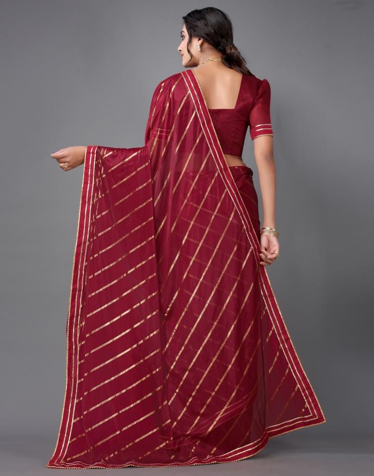 Maroon Silk Saree | Sudathi