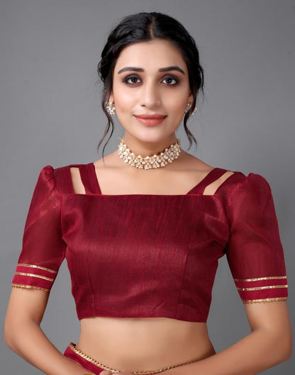 Maroon Silk Saree | Sudathi