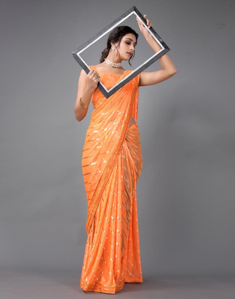 Orange Silk Saree | Sudathi