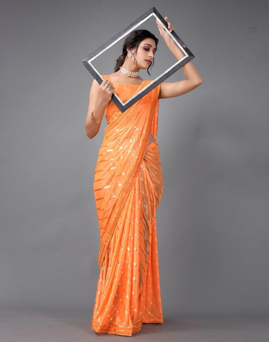 Orange Silk Saree | Sudathi