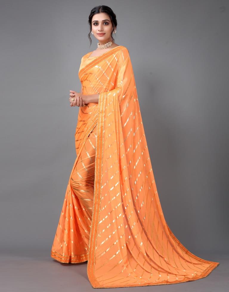 Orange Silk Saree | Sudathi
