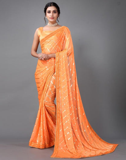 Orange Silk Saree | Sudathi
