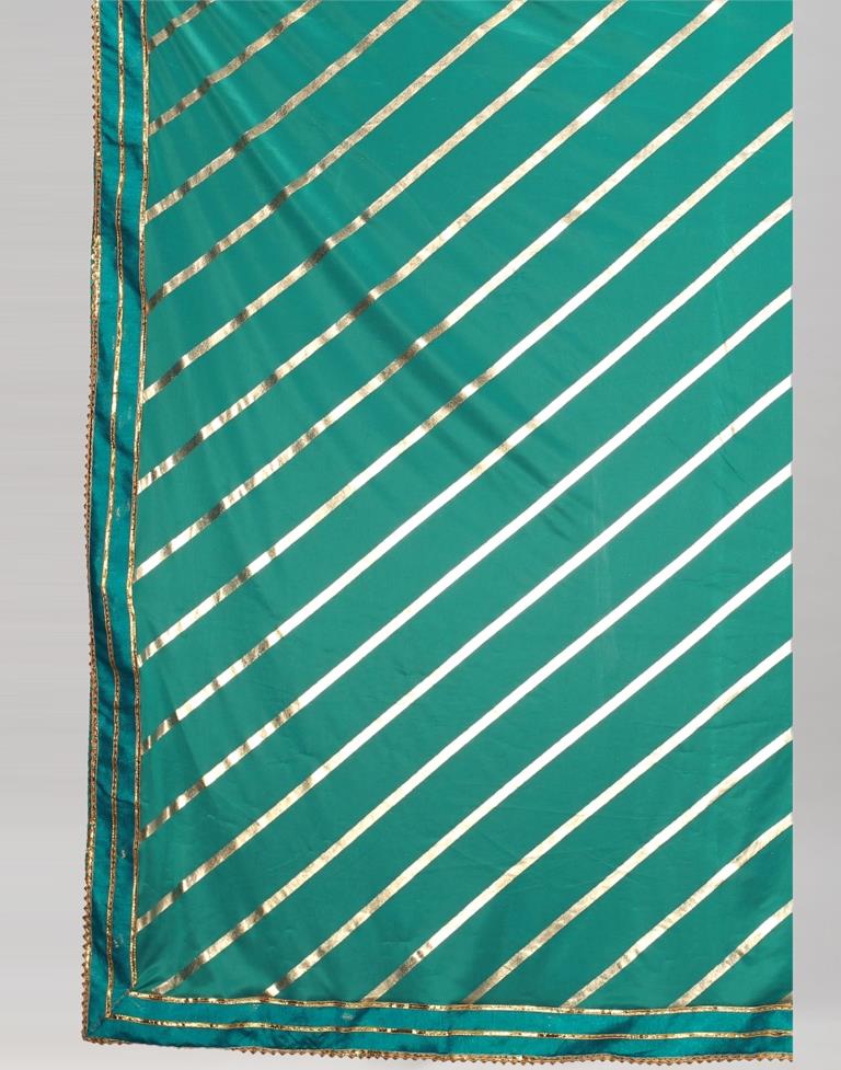 Turquoise green Silk Saree | Sudathi