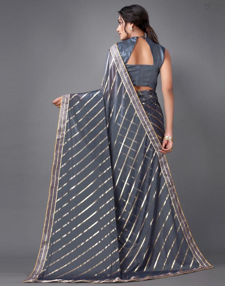 Grey Silk Saree | Sudathi