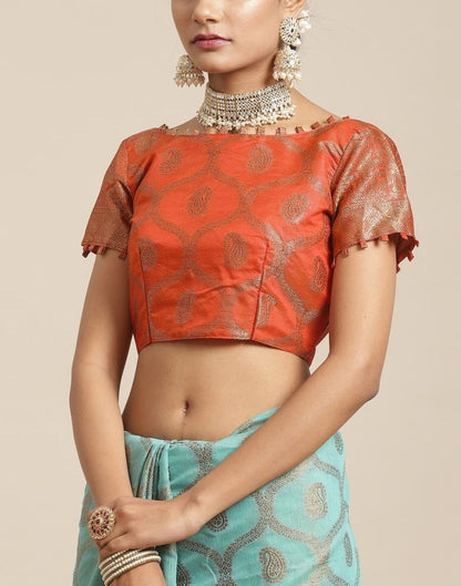 Turquoise Blue Cotton Saree | Sudathi