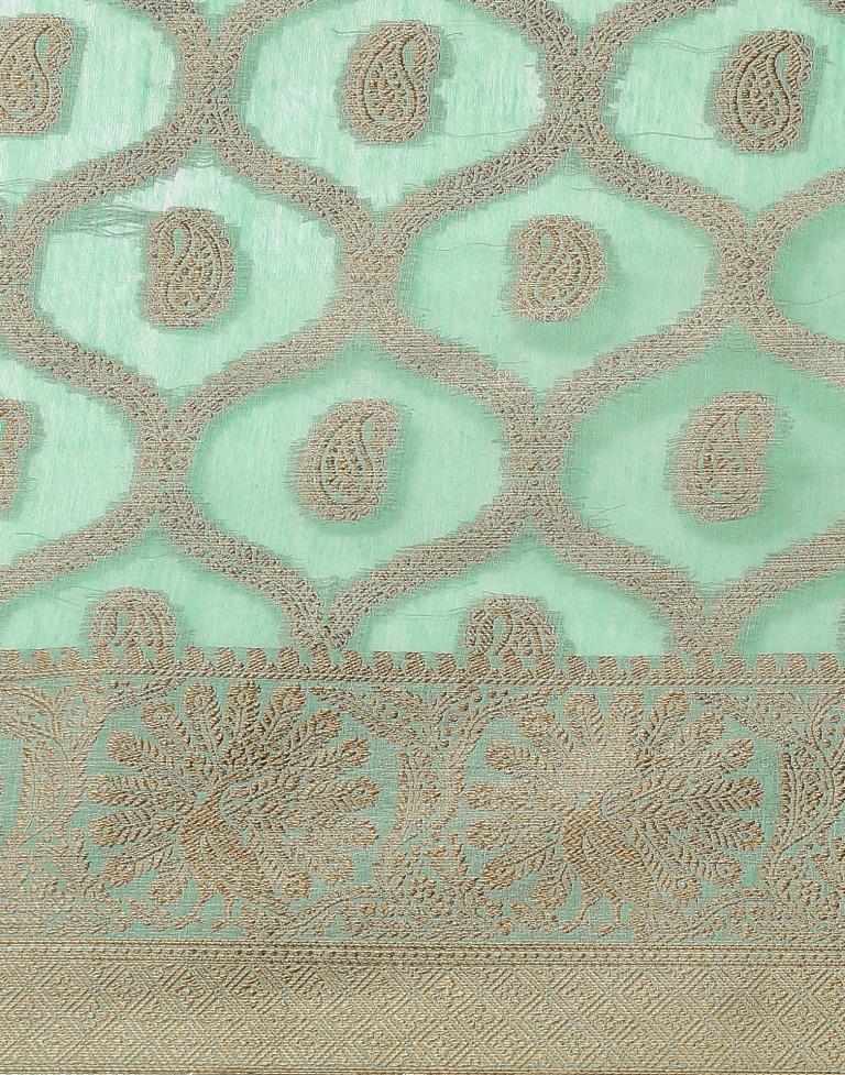 Turquoise Blue Cotton Saree | Sudathi