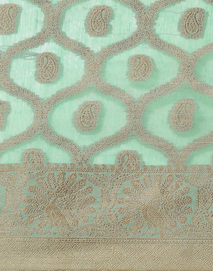 Turquoise Blue Cotton Saree | Sudathi