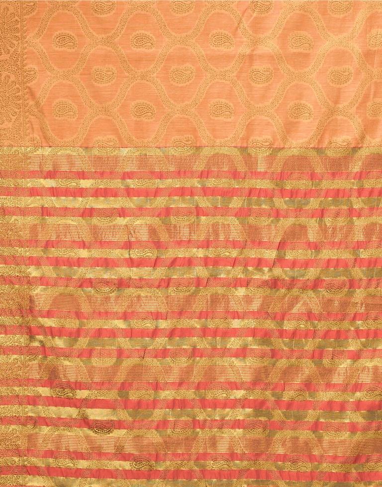 Peach Cotton Silk Saree | Sudathi