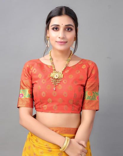 Turmeric Yellow Cotton Silk Saree | Sudathi