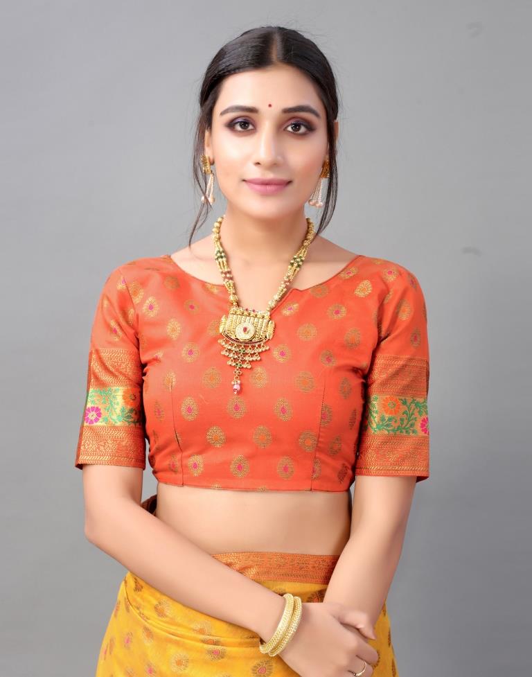 Peach Cotton Silk Saree | Sudathi