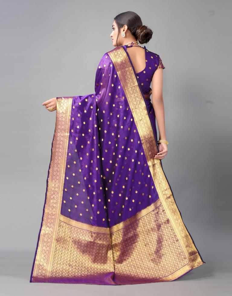 Violet Chanderi Silk Saree | Sudathi