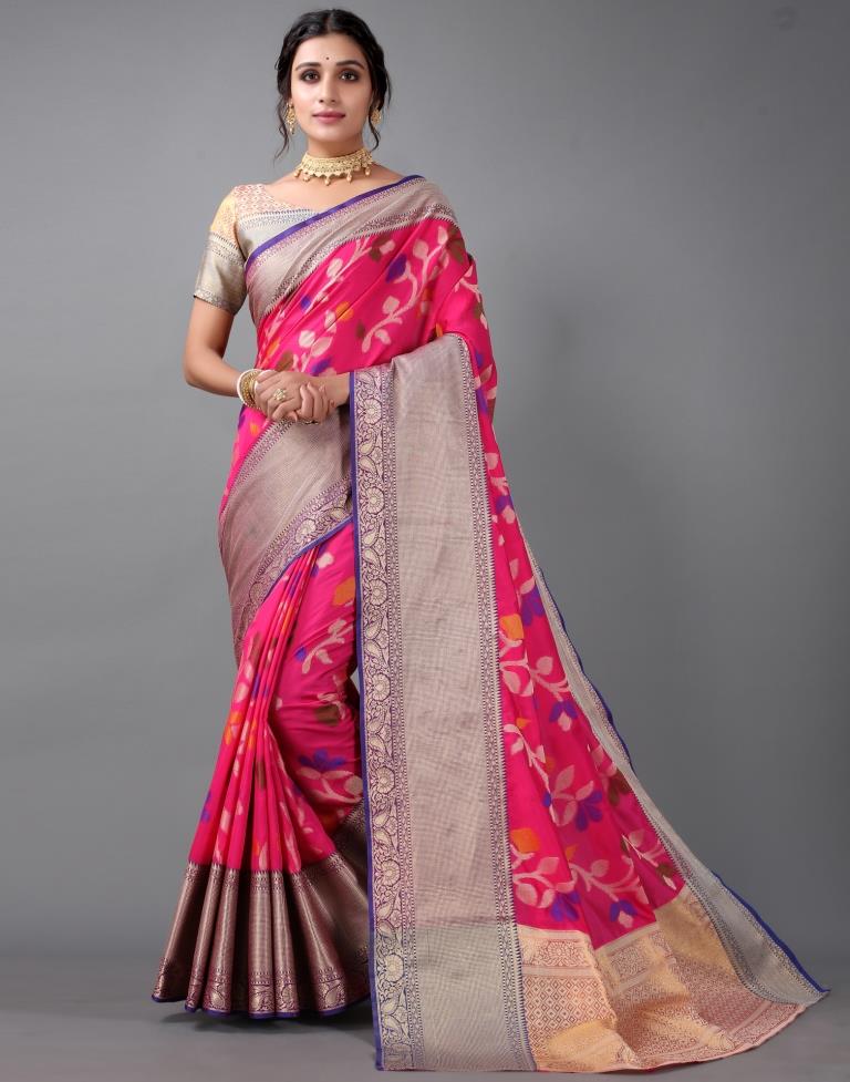 Pink Banarasi Silk Saree | Sudathi