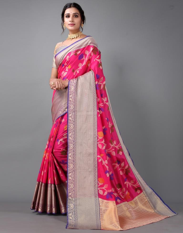 Pink Banarasi Silk Saree | Sudathi