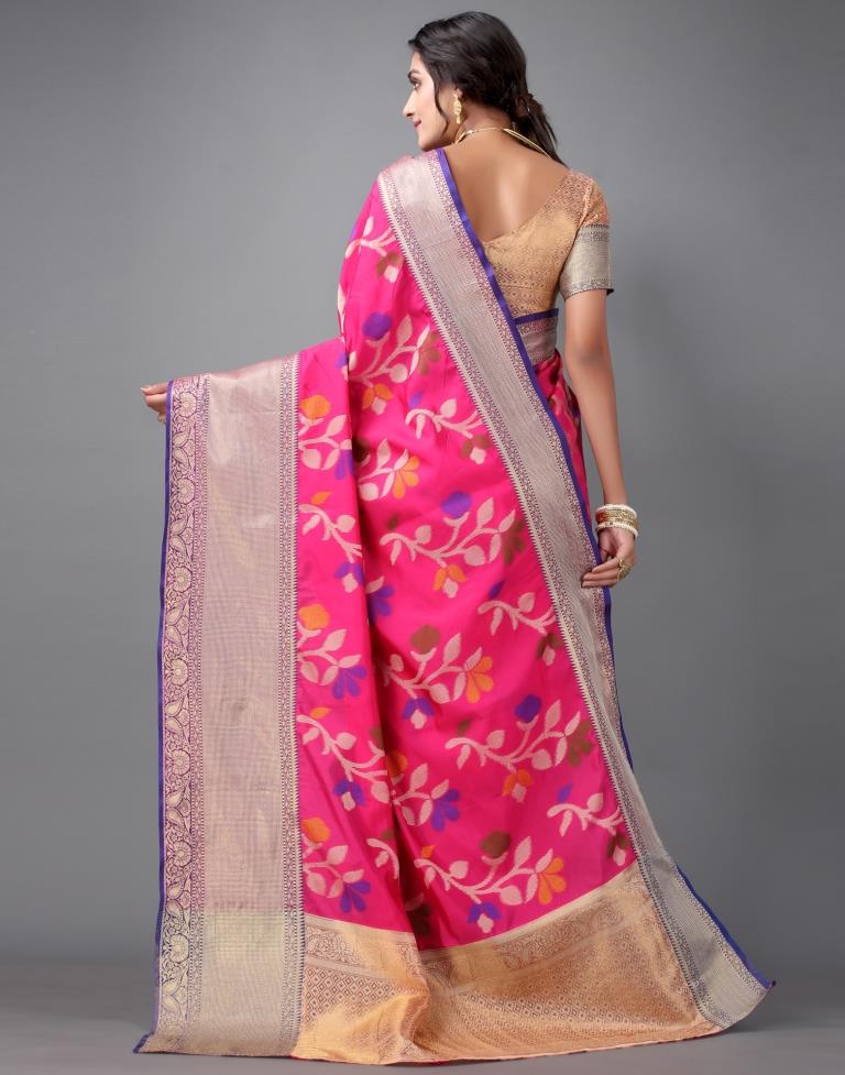 Pink Banarasi Silk Saree | Sudathi
