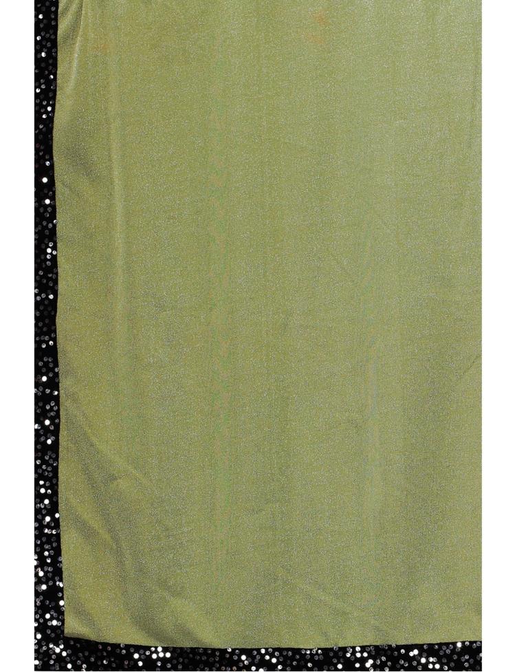 Pista Green Sequins Saree | Sudathi
