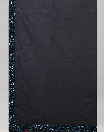 Violet And Black Woven Sequence Saree | Sudathi